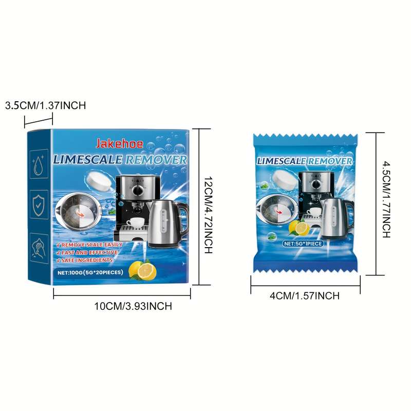 20-Pack All-Purpose Limescale Remover Effervescent Cleaning Tablets