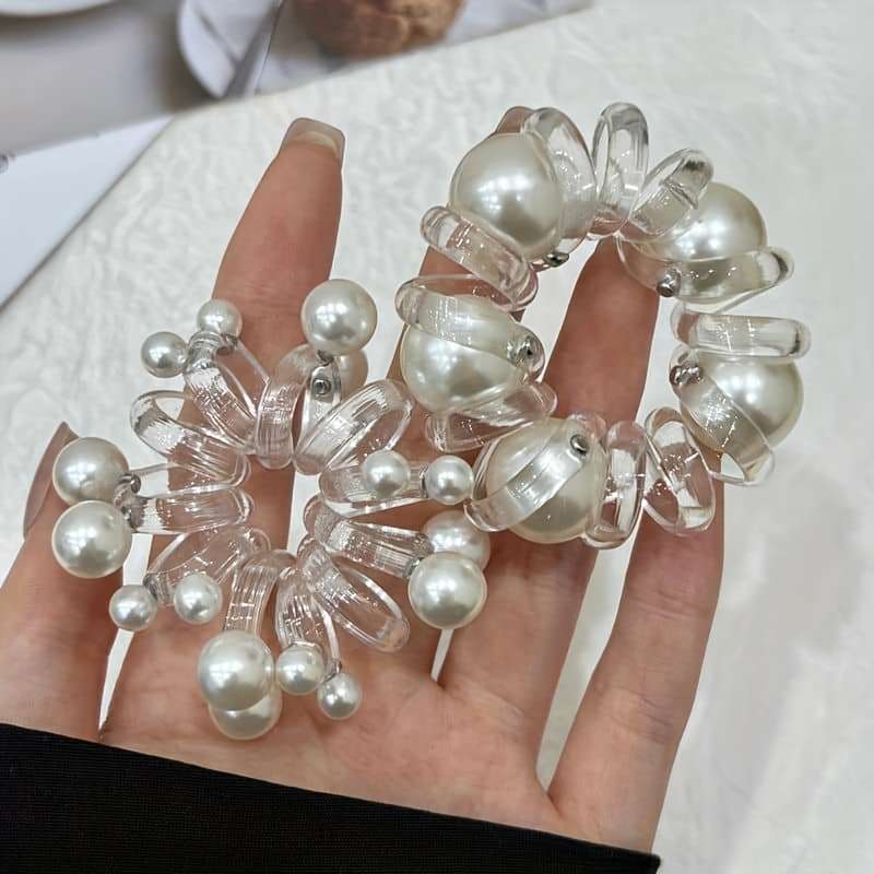 Elegant Minimalist Imitation Pearl Hair