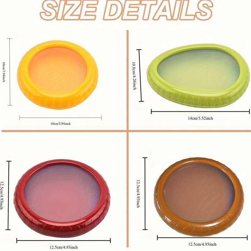 4pcs Large Silicone Fruit Vegetable Storage Containers