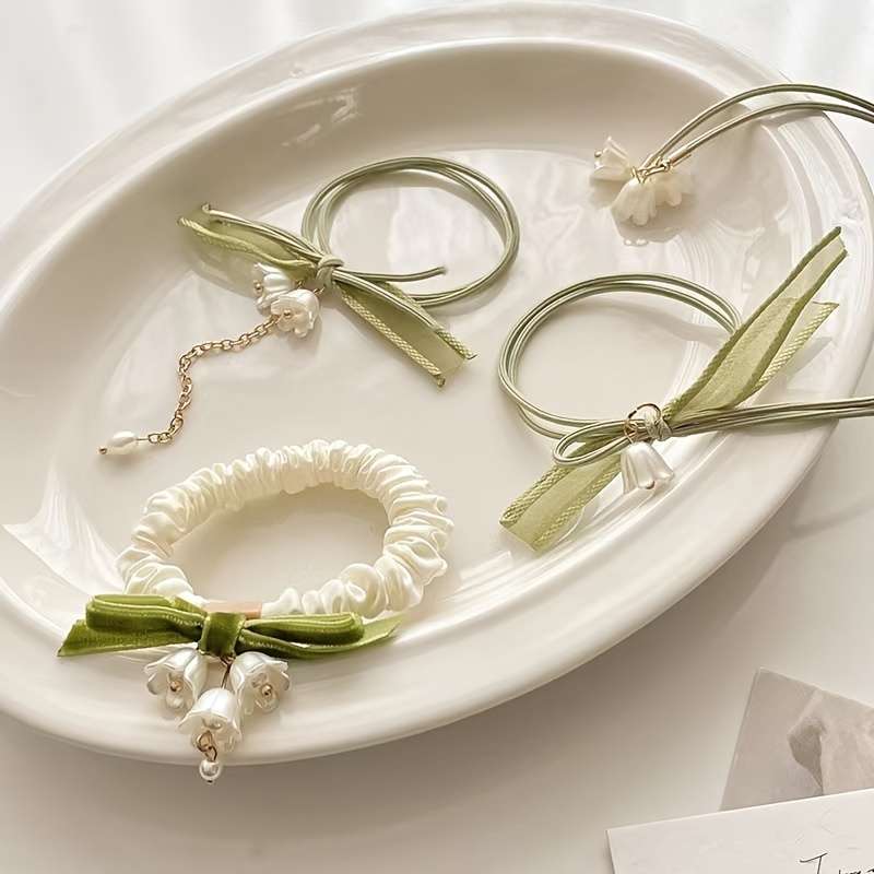 3pcs Elegant Bow Hair Rings