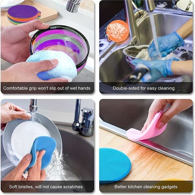 5pcs Food-Grade Silicone Sponges