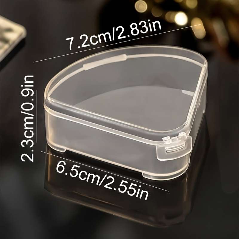1pc Transparent Triangle Empty Storage Box