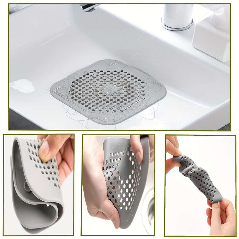 2 Silicone Drain Protector with Suction Cup