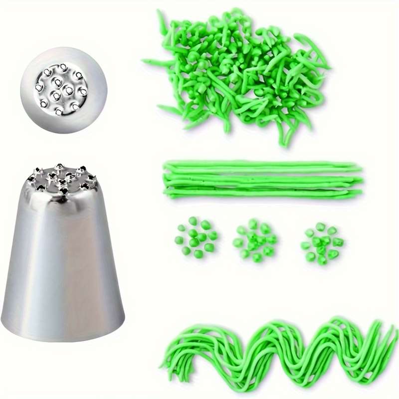 3pcs Stainless Steel Grass Icing Nozzles Set