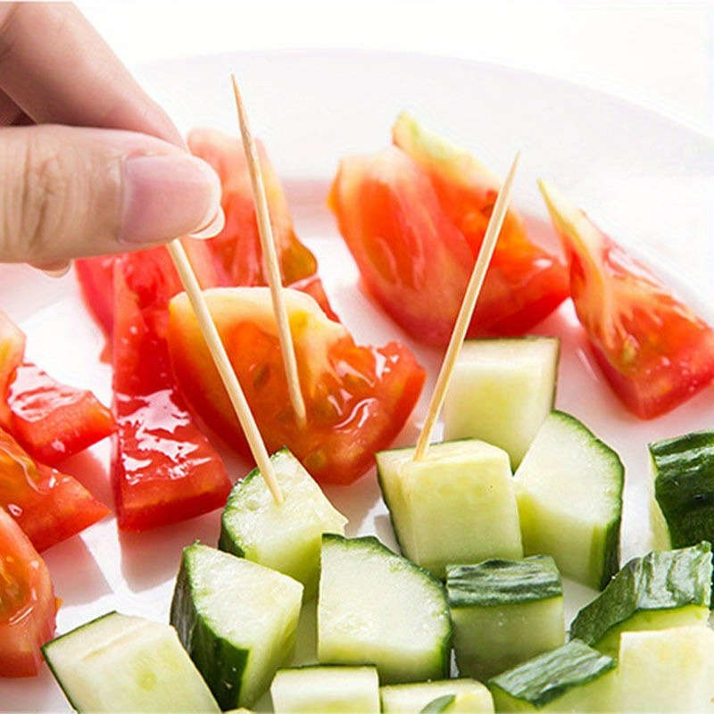 Natural Bamboo Double-headed Thin Toothpicks