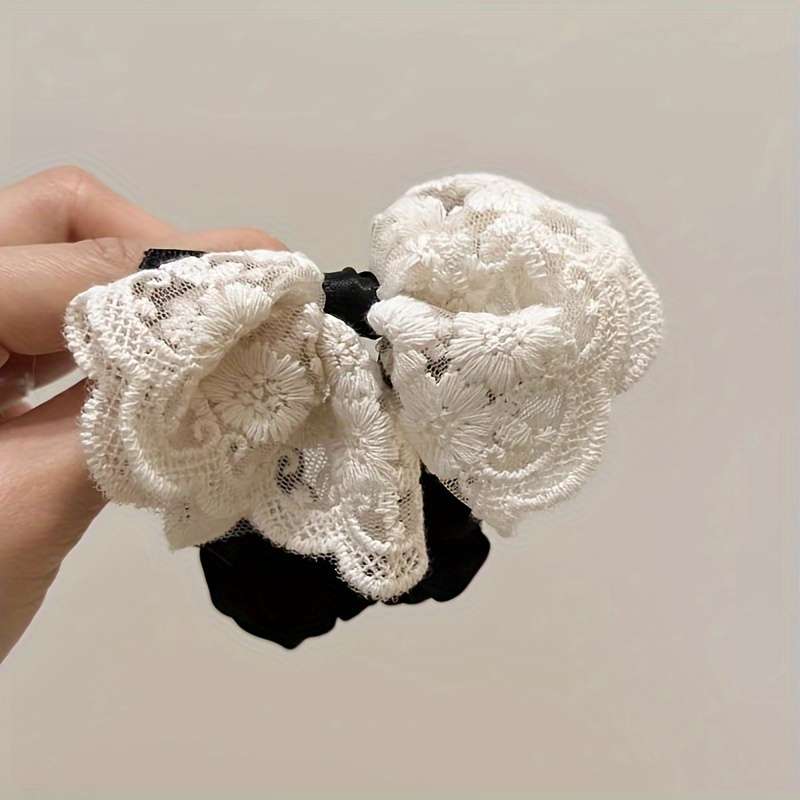 Elegant Lace Bow Hair Tie