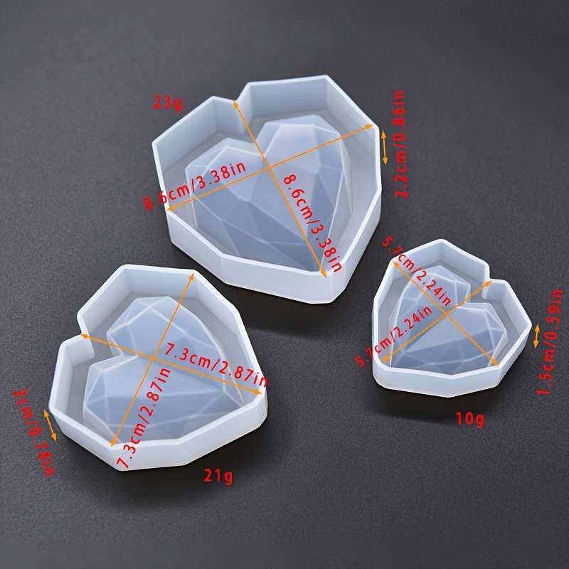 1pc Breakable Heart Silicone Mold