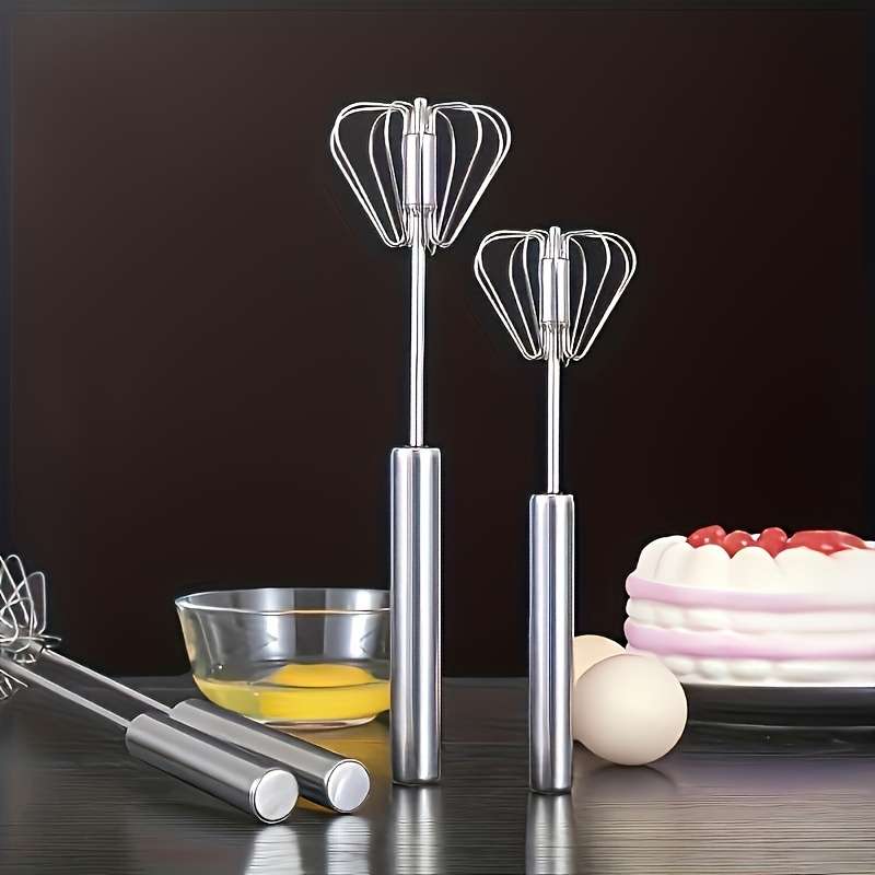 1pc 12-Inch Stainless Steel Egg Beater