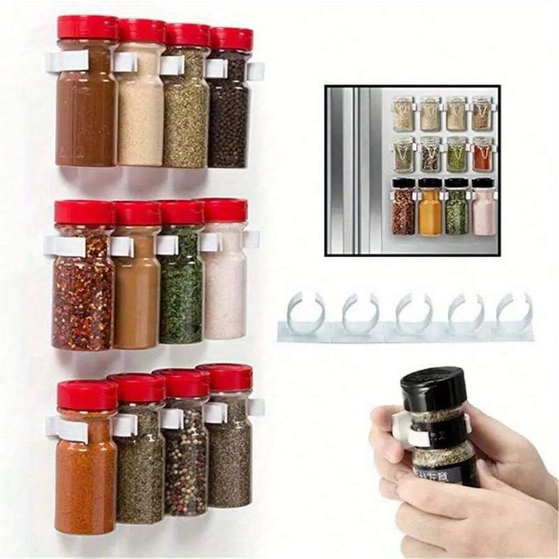 Wall-Mounted Spice Jar Holder