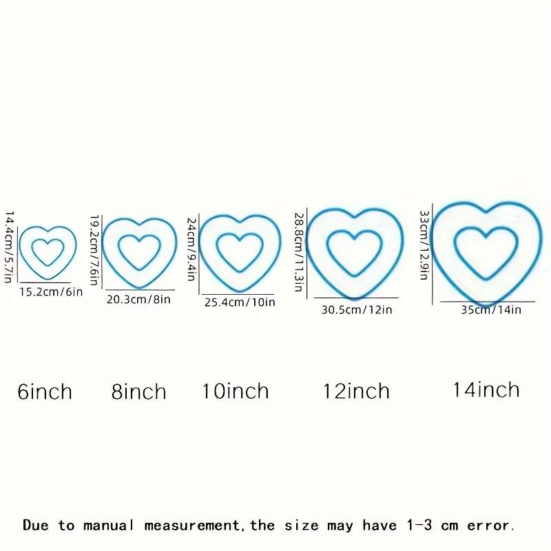 1PC PE Material Heart Shaped Cake Mold