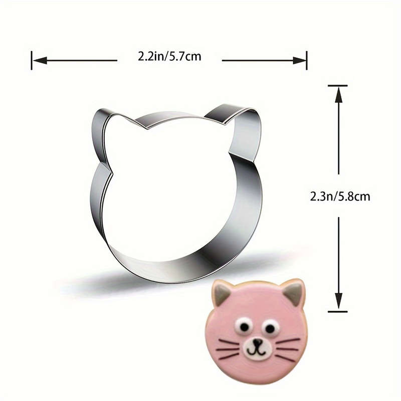 Adorable Cat-Themed Stainless Steel Cookie Cutters