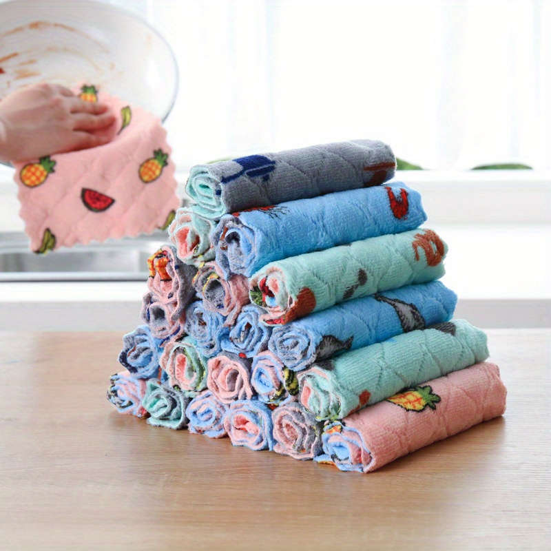 Cartoon Print Reusable Cleaning Cloths