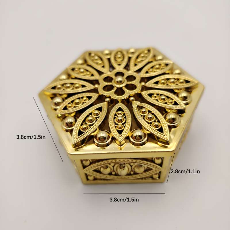 1pc Contemporary Hexagonal Jewelry Box