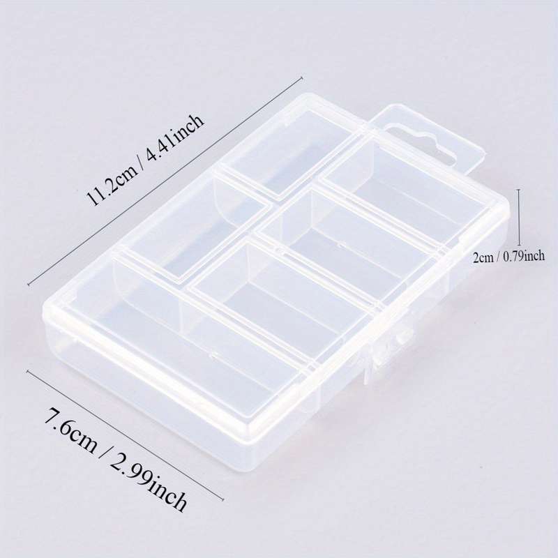 1pcs White Plastic Clear Storage Box