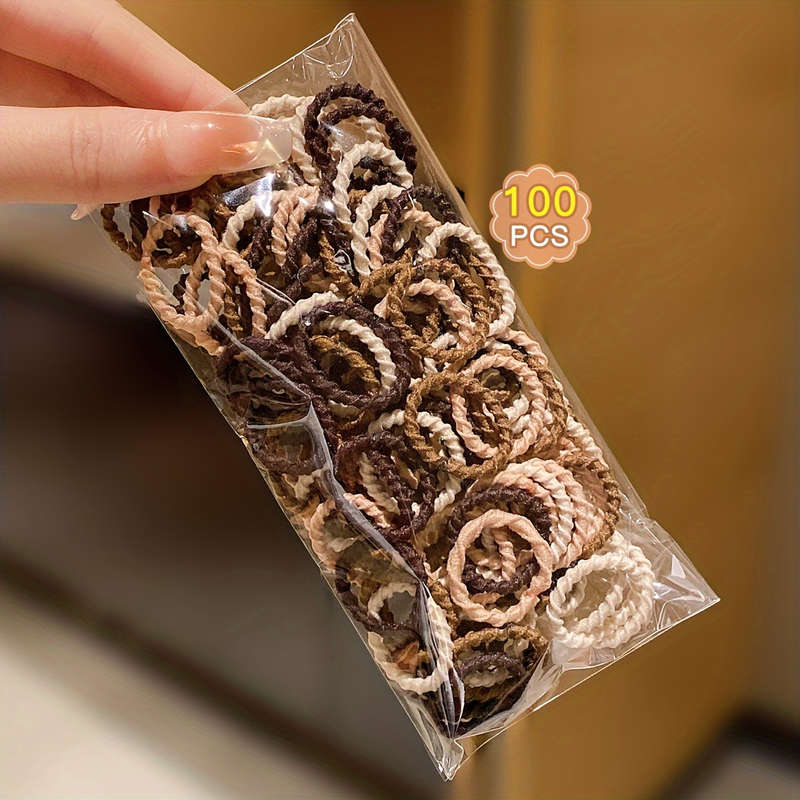 100 PCS High Elasticity Hair Ties