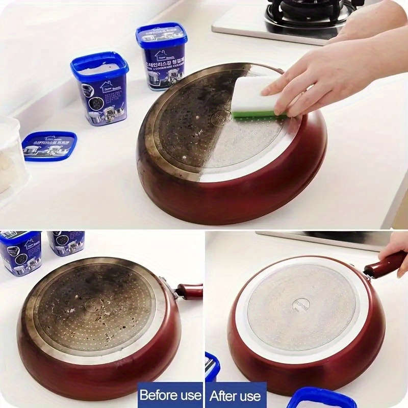 3pcs Stainless Steel Pot Cleaner Paste with Sponge