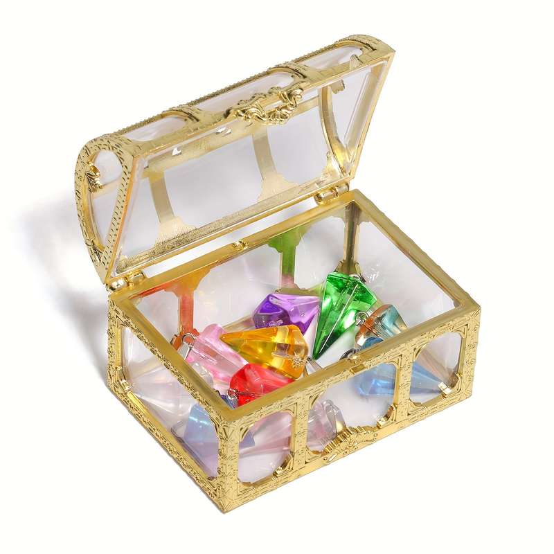 Vintage Pirate Treasure Chest - Transparent Storage Box
