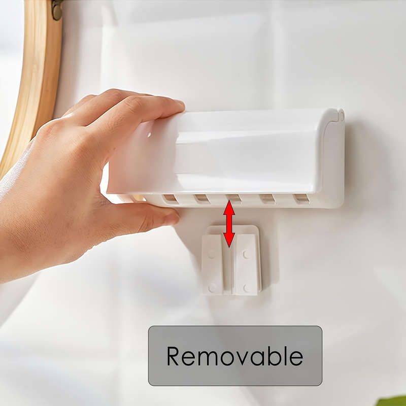 Wall-Mounted Toothbrush Holder with Cove