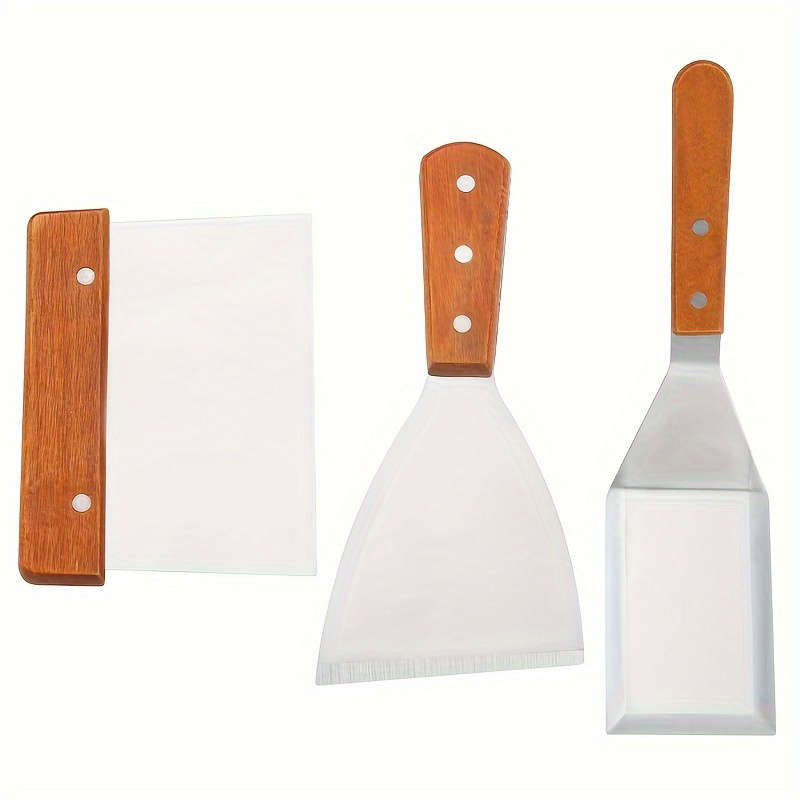 Stainless Steel Spatulas with Wooden Handles