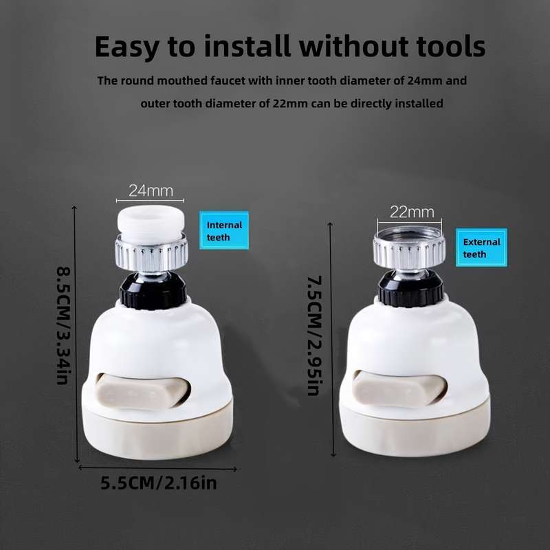 360-Degree Rotatable Kitchen Faucet Aerator