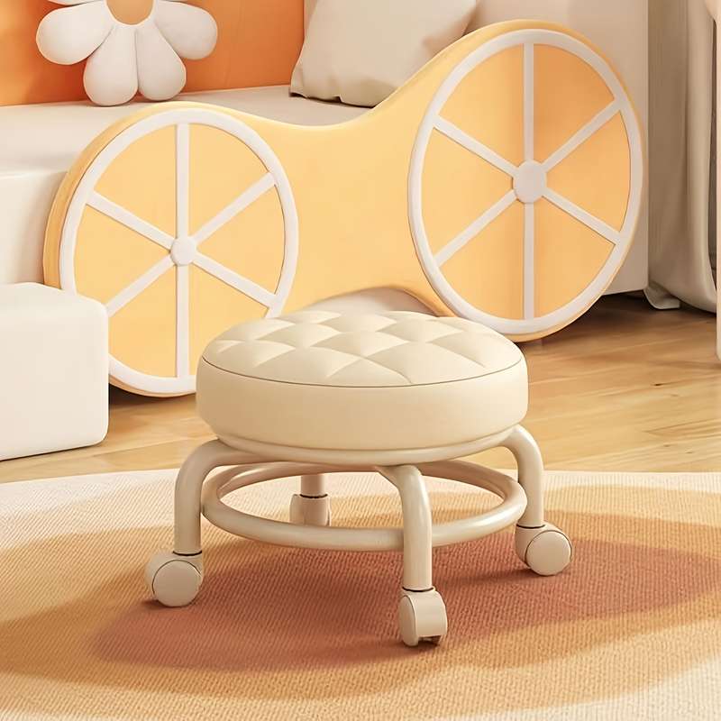 Versatile Heavy-Duty Rolling Stool with Swivel Wheels