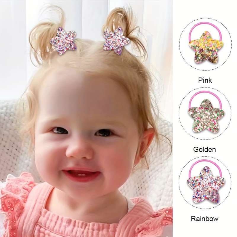 18pcs Sparkle Hair Tie Set for Girls