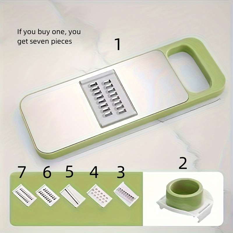 7pcs Stainless Steel Multifunctional Vegetable Slicer and Grater Set