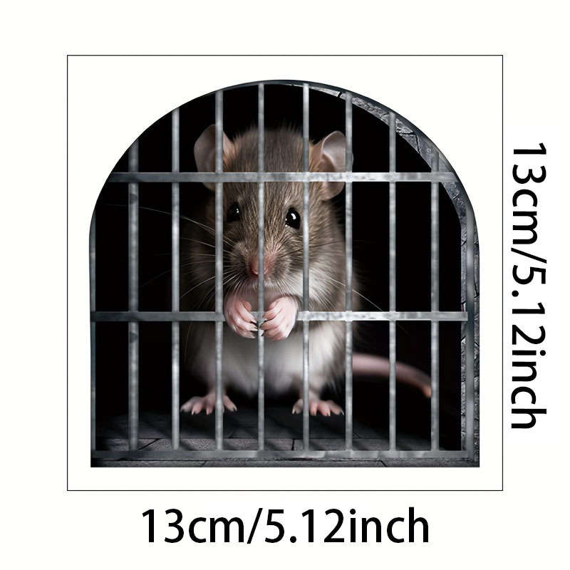3D Realistic Rat Hole Wall Decal