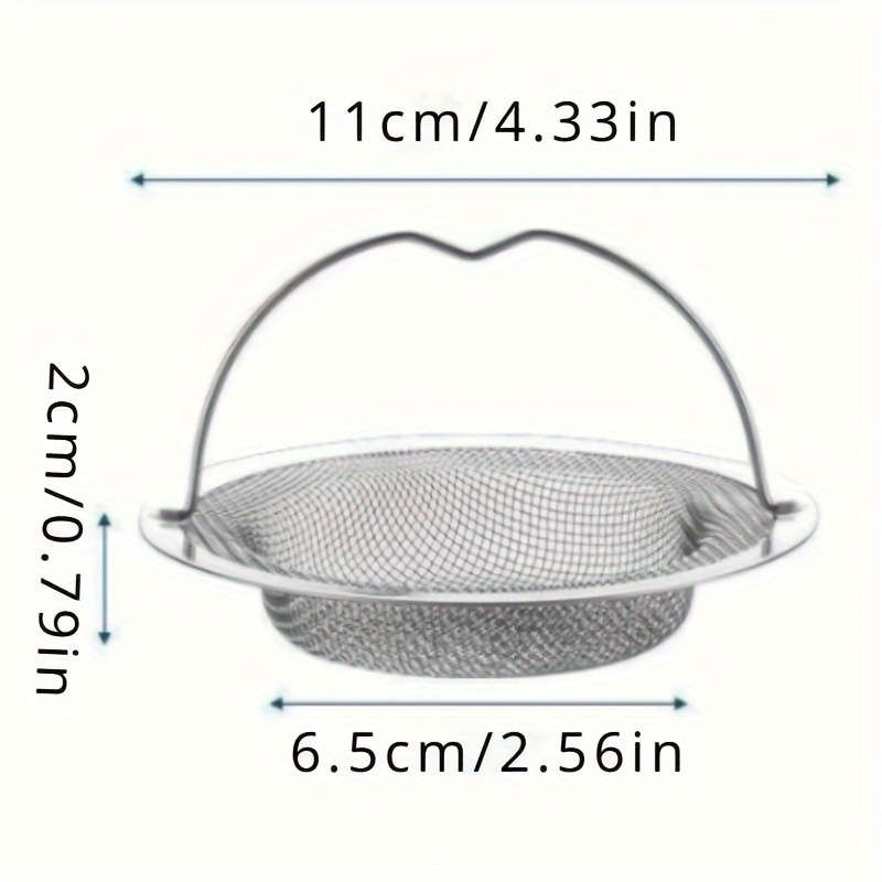 1pc Stainless Steel Sink Strainer with Handle