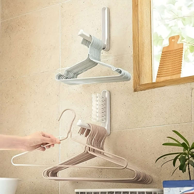 1pc Fashion Style Wall-Mounted Foldable Hanger Organizer