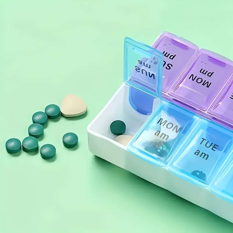 1pc Dual-Color Pill Organizer