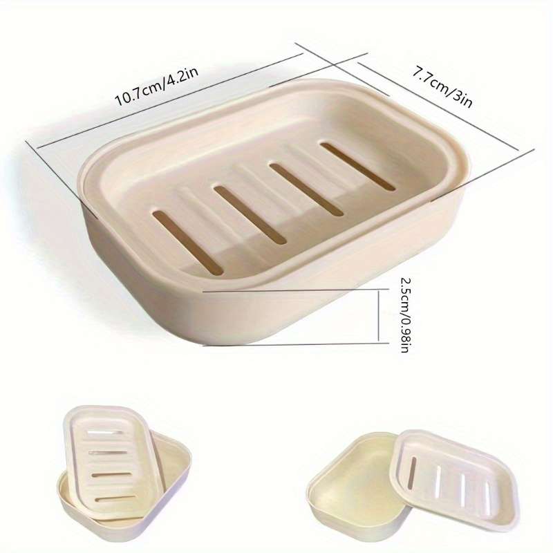 Oval Plastic Soap Dish Set