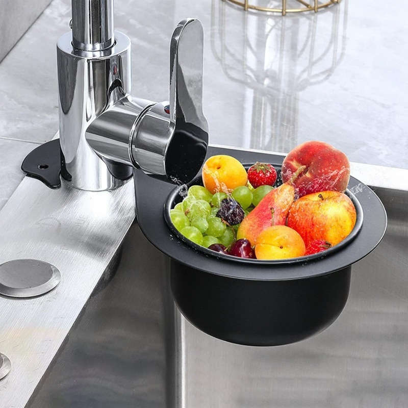 1pc Black Swan Stainless Steel Sink Strainer Basket