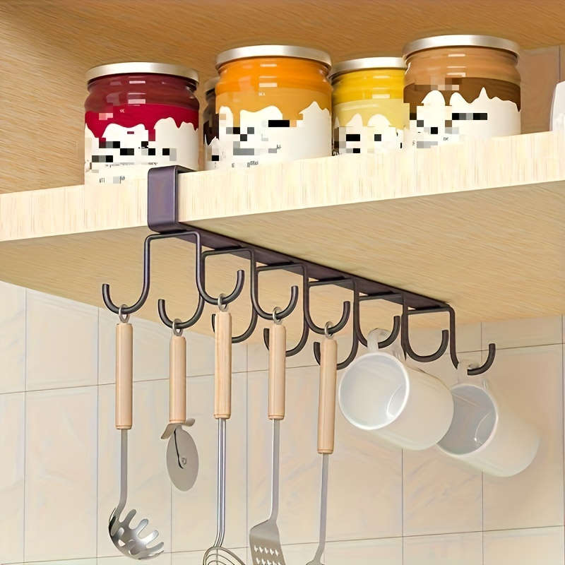12-Hook Under Cabinet Kitchen Cup Holder