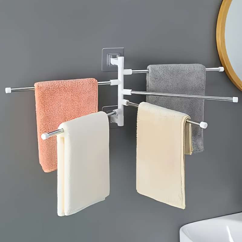1pc Modern Wall-Mounted Bathroom Towel Rack