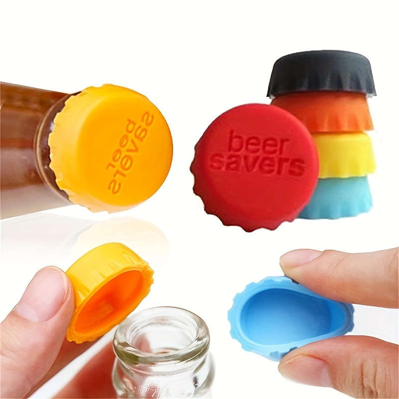 6-Pack Silicone Reusable Bottle Caps