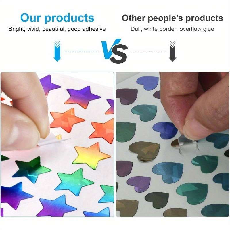 Rainbow Star Laser Stickers