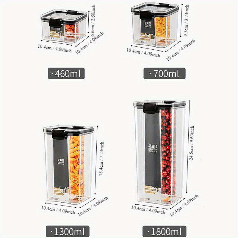 Kitchen Storage Containers PVC Kitchen Pantry Storage Organizer Containers with Lids