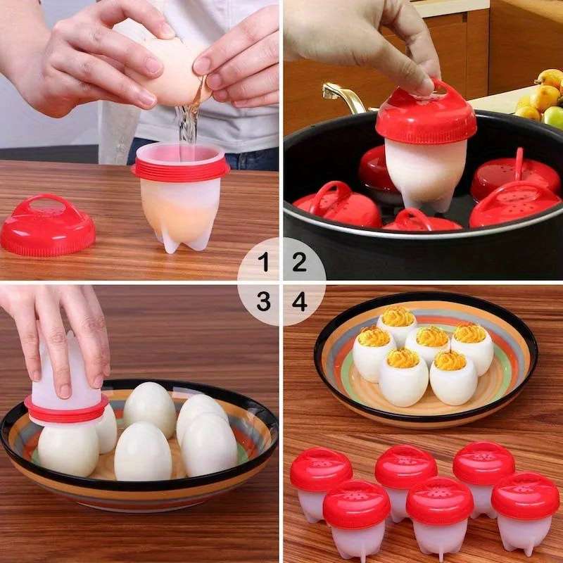 6-Pack Silicone Egg Poacher Set
