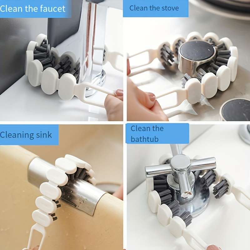 1pc Flexible Groove Cleaning Brush - Stiff Bristles
