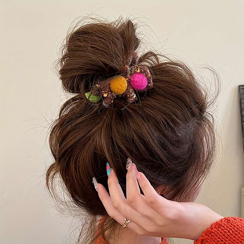 1pc Colorful Woolen Spiral Hair