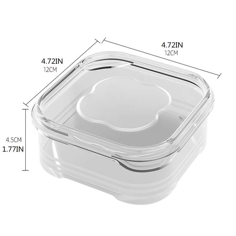 4pcs Clear Plastic Containers For Refrigerator With Lids