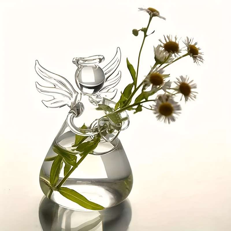 Elegant Glass Angel Vase