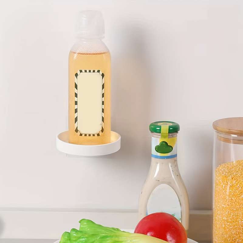 1pc  Adhesive Wall-Mounted Round Storage Shelf