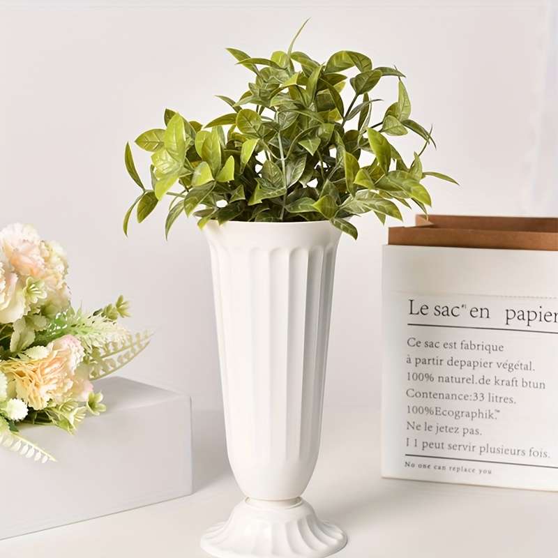 Elegant White Plastic Vase