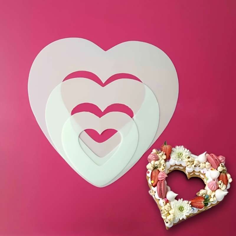 1PC PE Material Heart Shaped Cake Mold