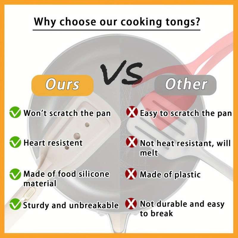 Silicone 2-In-1 Cooking Tongs And Spatula