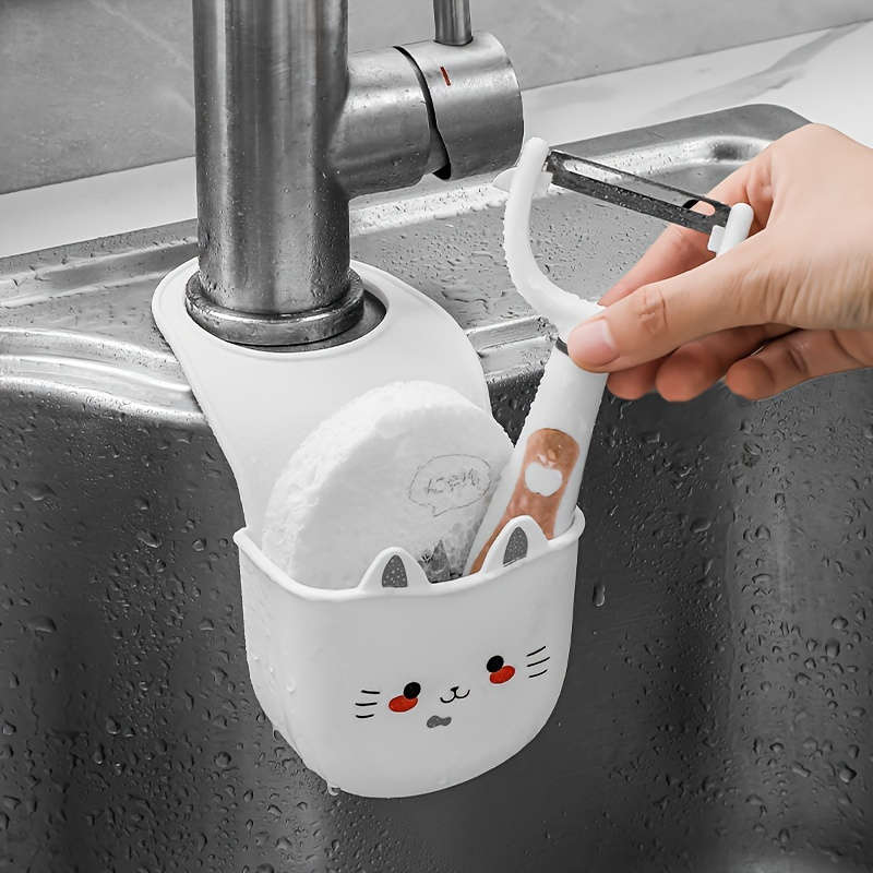 Cute Cat Silicone Faucet Basket