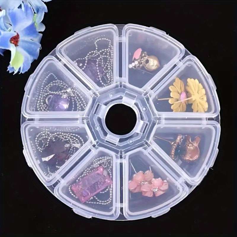 1pc 8-Grid Transparent Storage Box