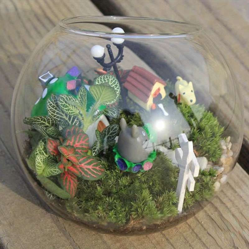 Elegant Clear Borosilicate Glass Ball Vase